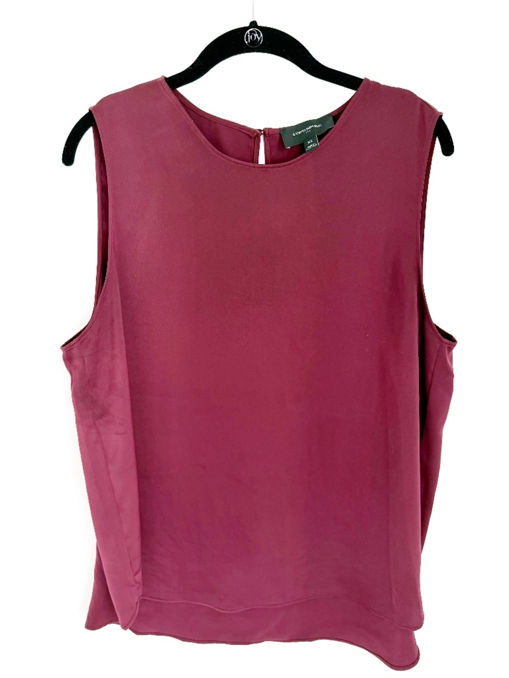 Banana Republic Sleeveless Blouse Women’s XL Burgundy Keyhole Back Shell Top